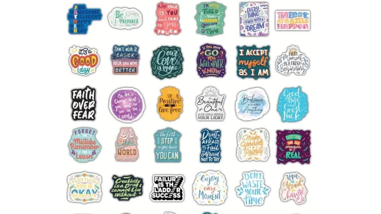 Waterproof Stickers Waterproof Stickers - 12 Pcs