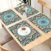 Table mat : Moroccan blue - set of 4 Pcs