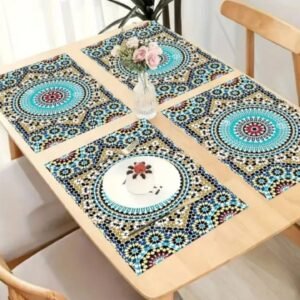 Xmas (15) Table mat : Moroccan blue - set of 4 Pcs