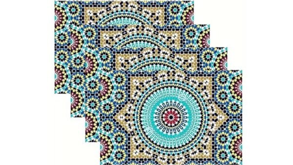 Table mat : Moroccan blue - set of 4 Pcs