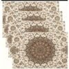 Table mat : Beige flower design - set of 6 Pcs