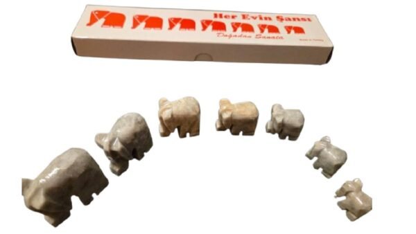 Hand carved Onyx Elephants : Set of 7 Pcs