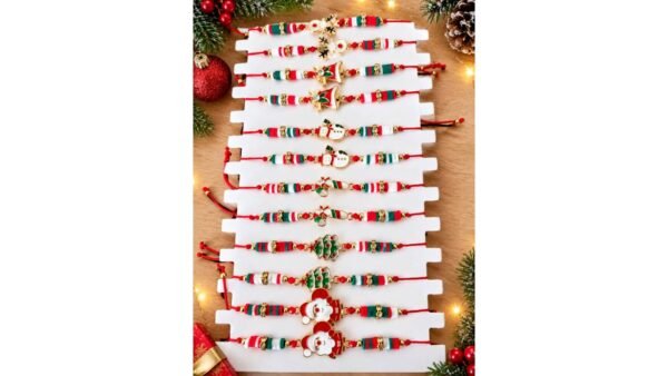 Christmas bead charm bracelet