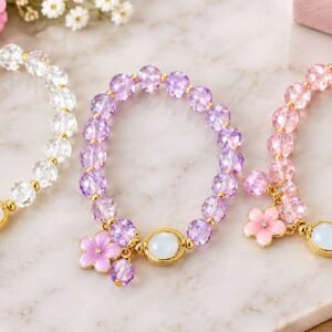 Enchanted crystal flower Enchanted crystal flower charm bracelet